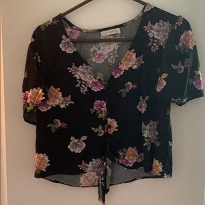 Worn twice. Cute floral shirt